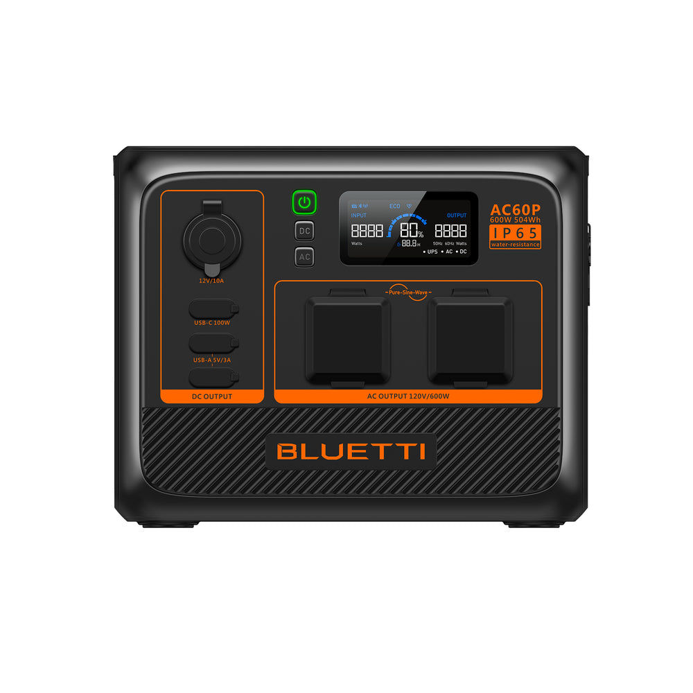 BLUETTI AC60P | 600W,504Wh Power Station