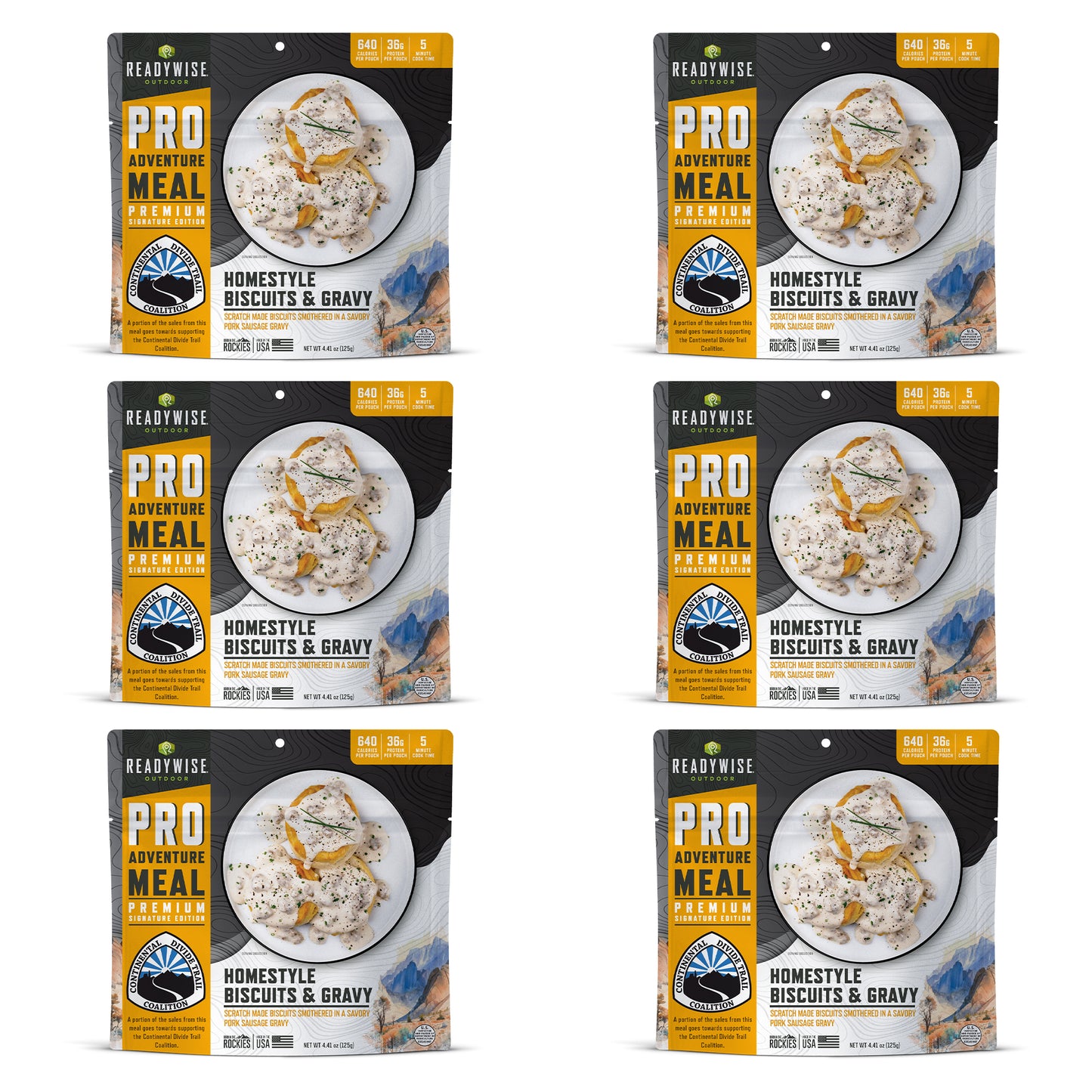 6 CT ReadyWise Pro Adventure Meal Homestyle Biscuits & Gravy with Sausage