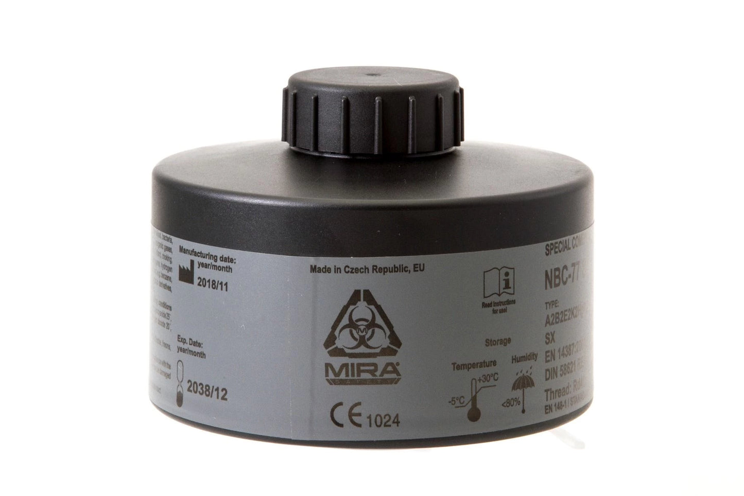 CBRN Gas Mask Filter NBC-77 SOF 40mm Thread - 20 Year Shelf Life | Fits CM-6M & CM-7M Gas Mask